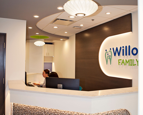 willow smile family dental interior design