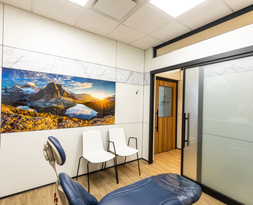 Foundation Oral Surgery dental office interior design by Cherelyn Williams, serving Alberta and BC.