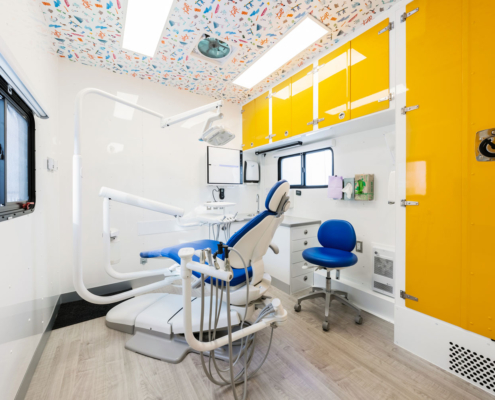 Alex Dental Health Bus Interior Design Calgary, Alberta